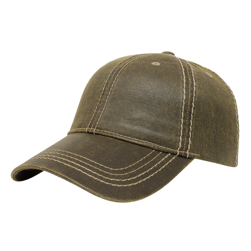 Faux Leathered Poly/Cotton Cap